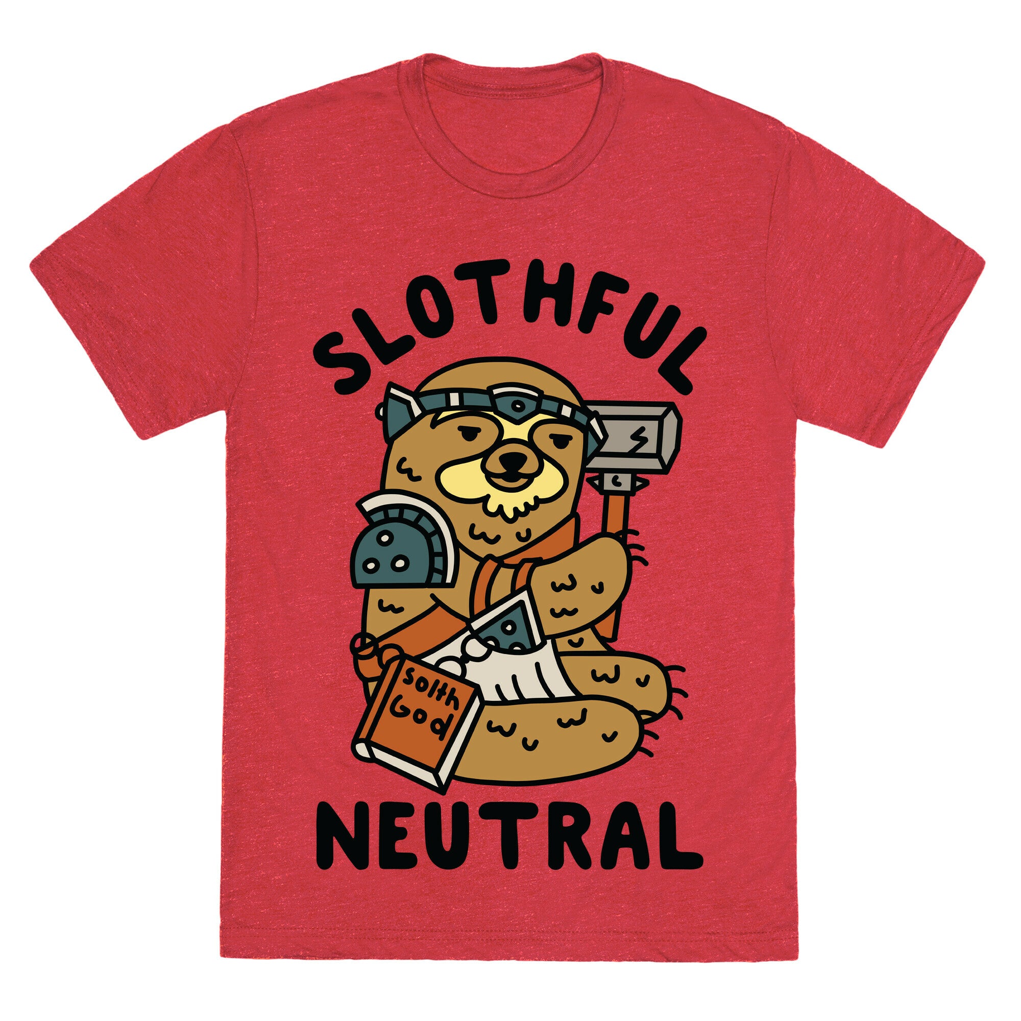 Slothful Neutral Sloth Cleric Unisex Triblend Tee